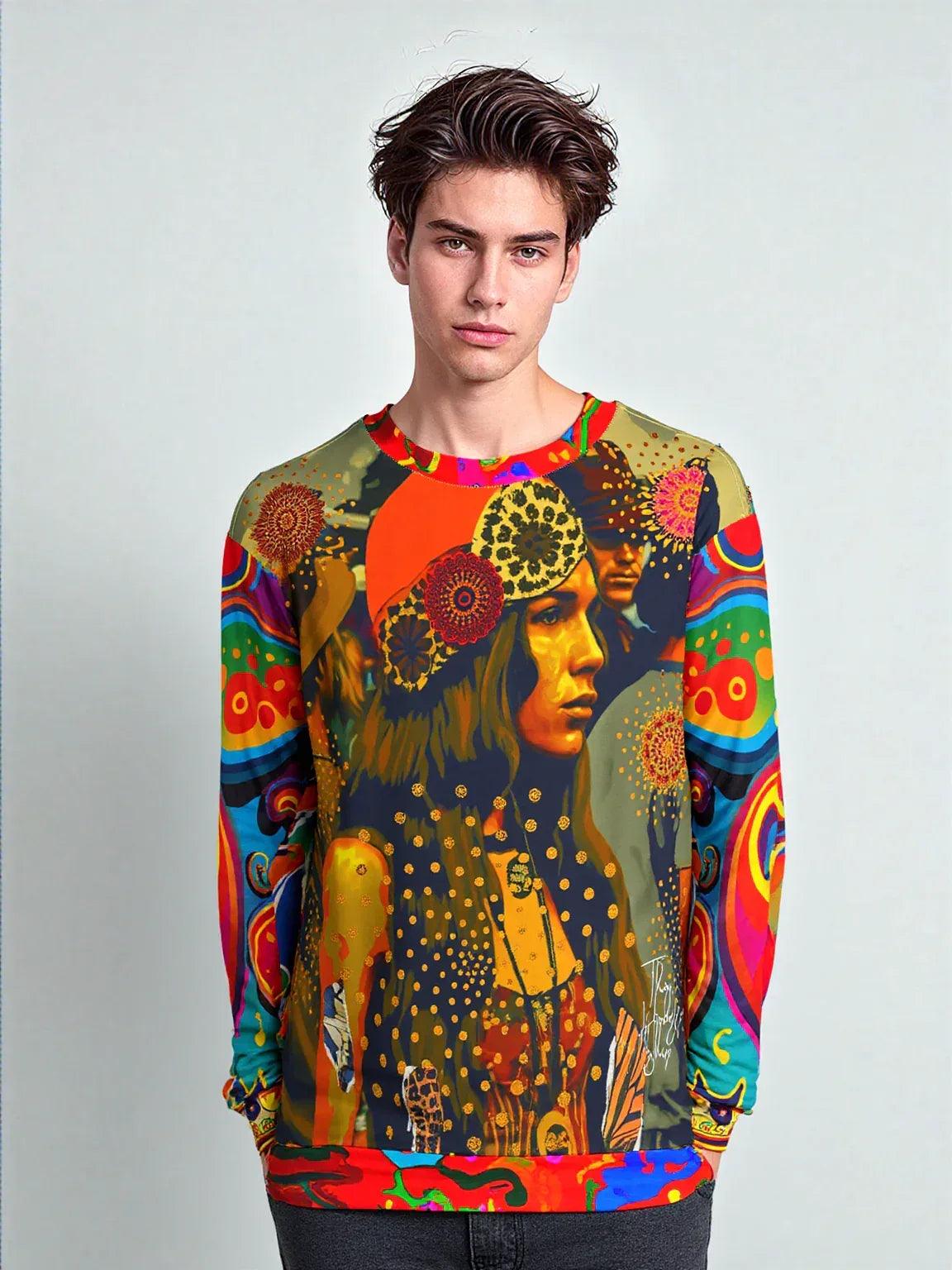 Woodstock Girl Mandala Unisex Sweatshirt (Gold Label)