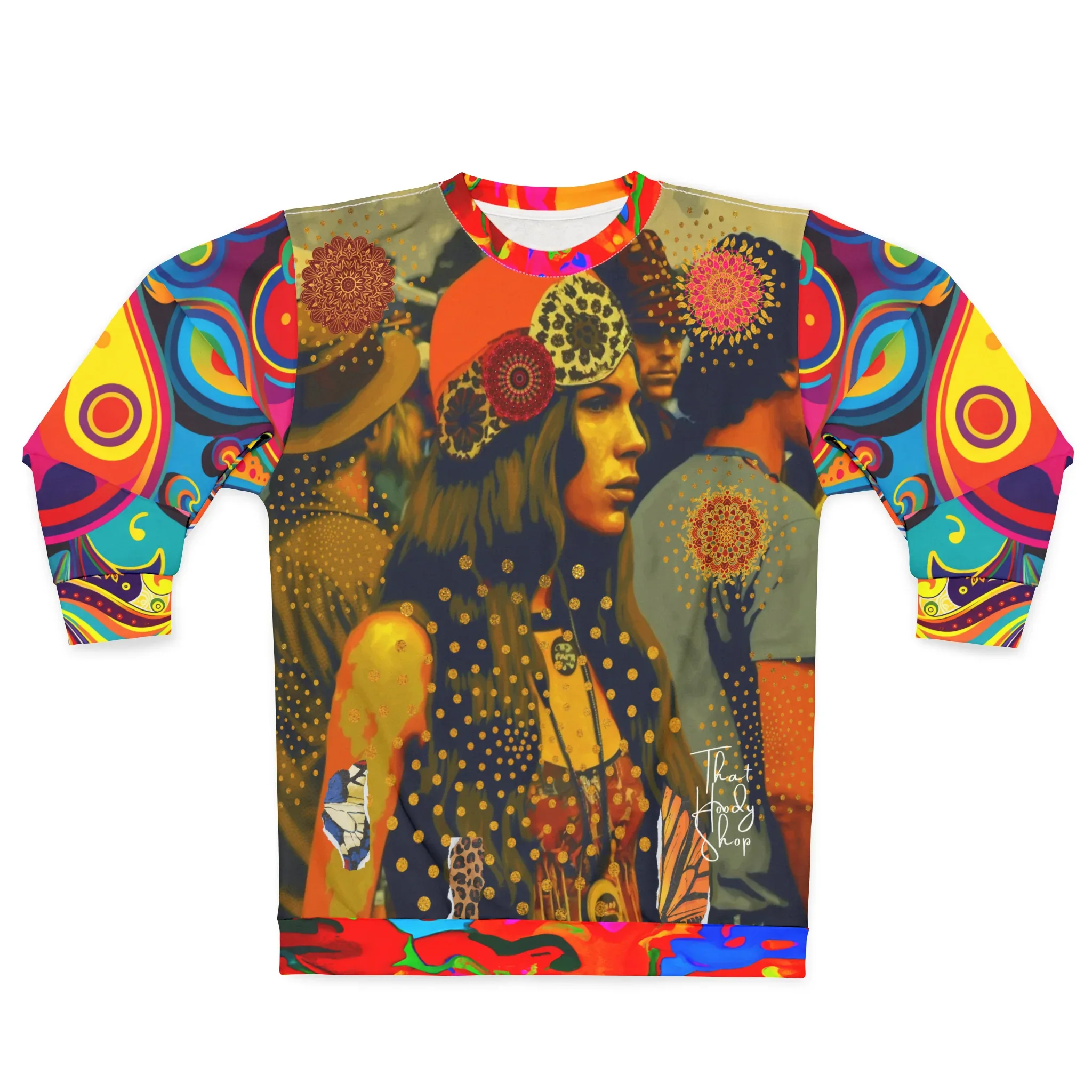 Woodstock Girl Mandala Unisex Sweatshirt (Gold Label)