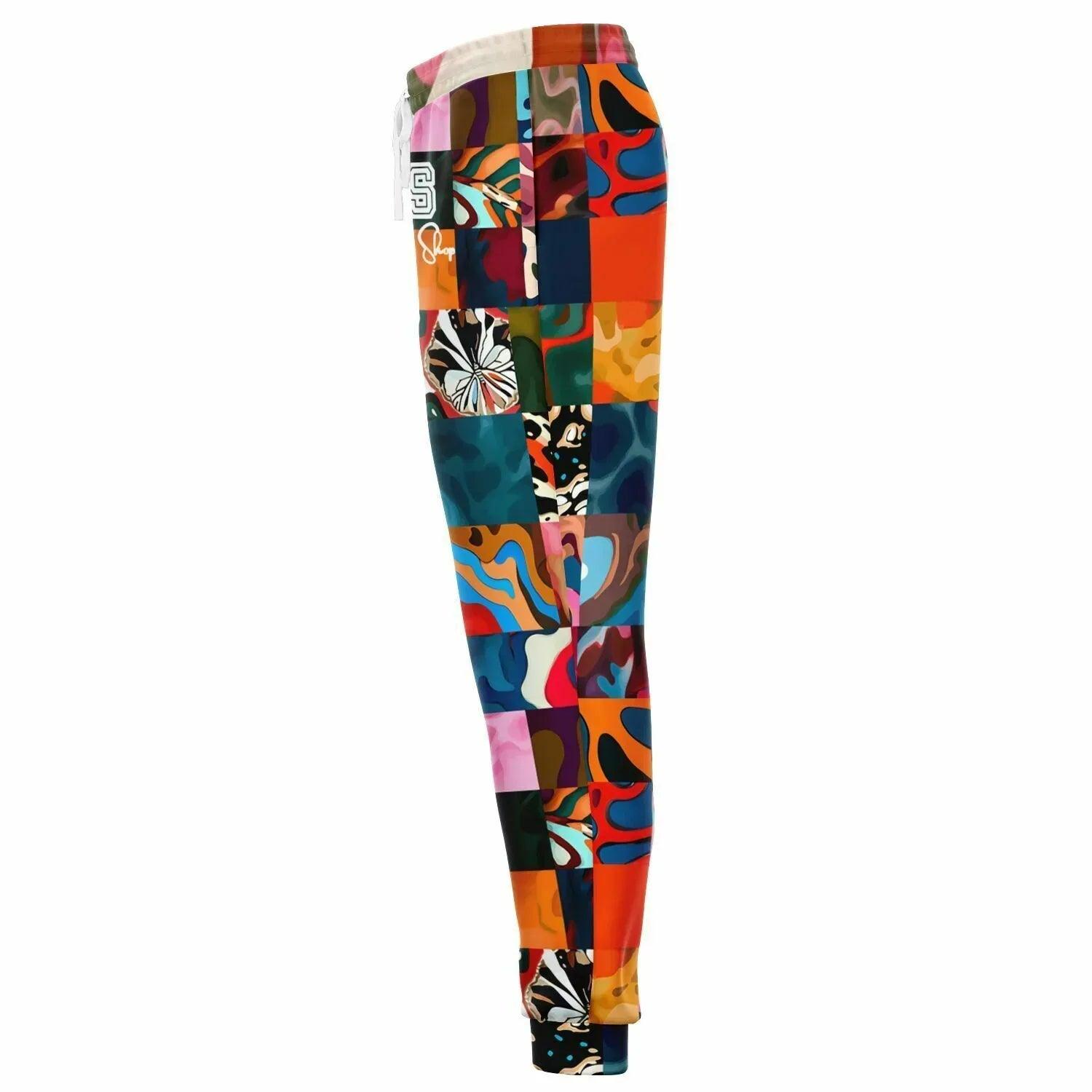 Wowzer Zowzer Animal Print Patchwork Eco-Poly Unisex Joggers