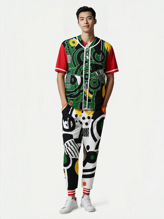 Zebra in African Abstract Short Sleeve Eco-Poly Reversible Baseball Jersey