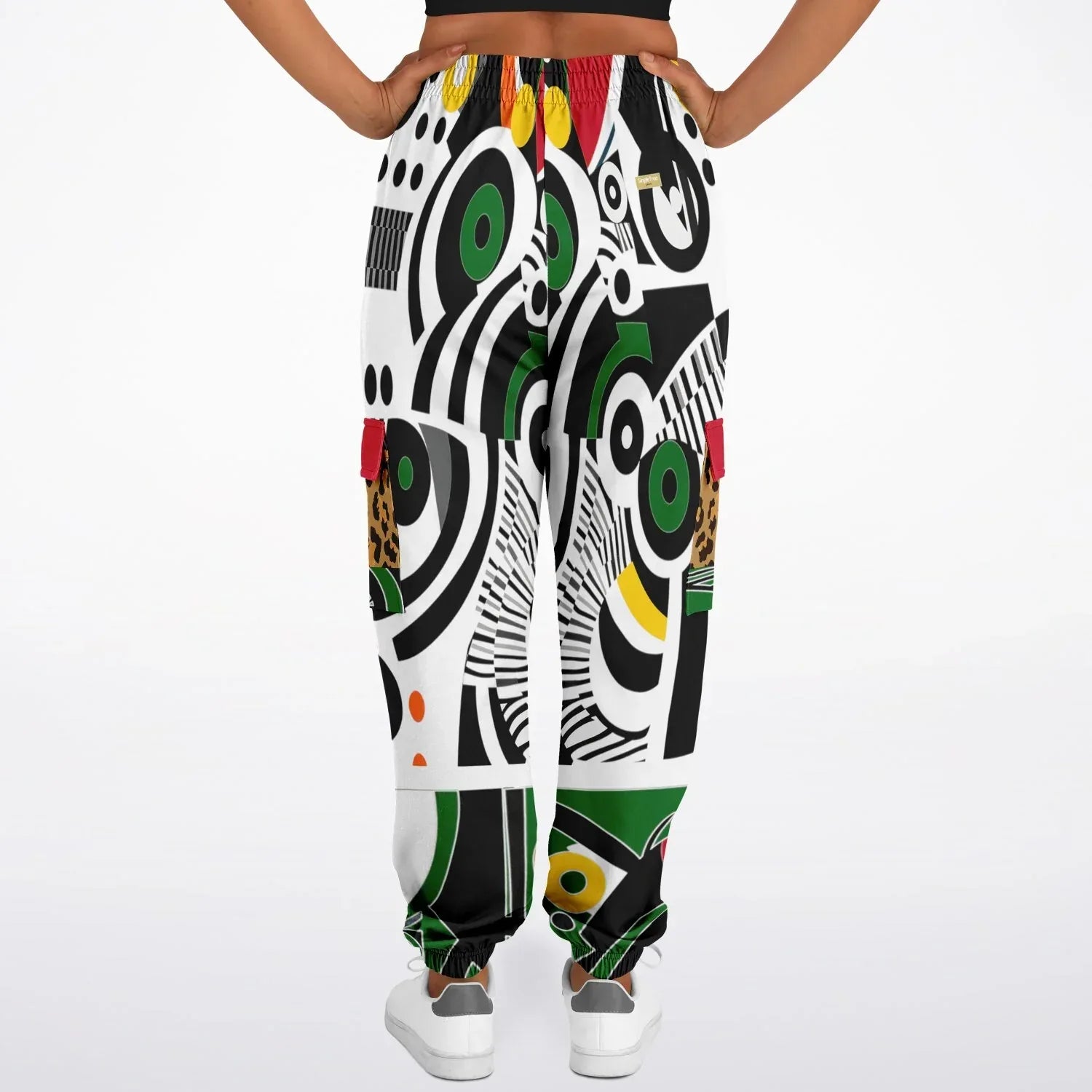 Zebra in African Abstract Eco-Poly Unisex Cargo Joggers