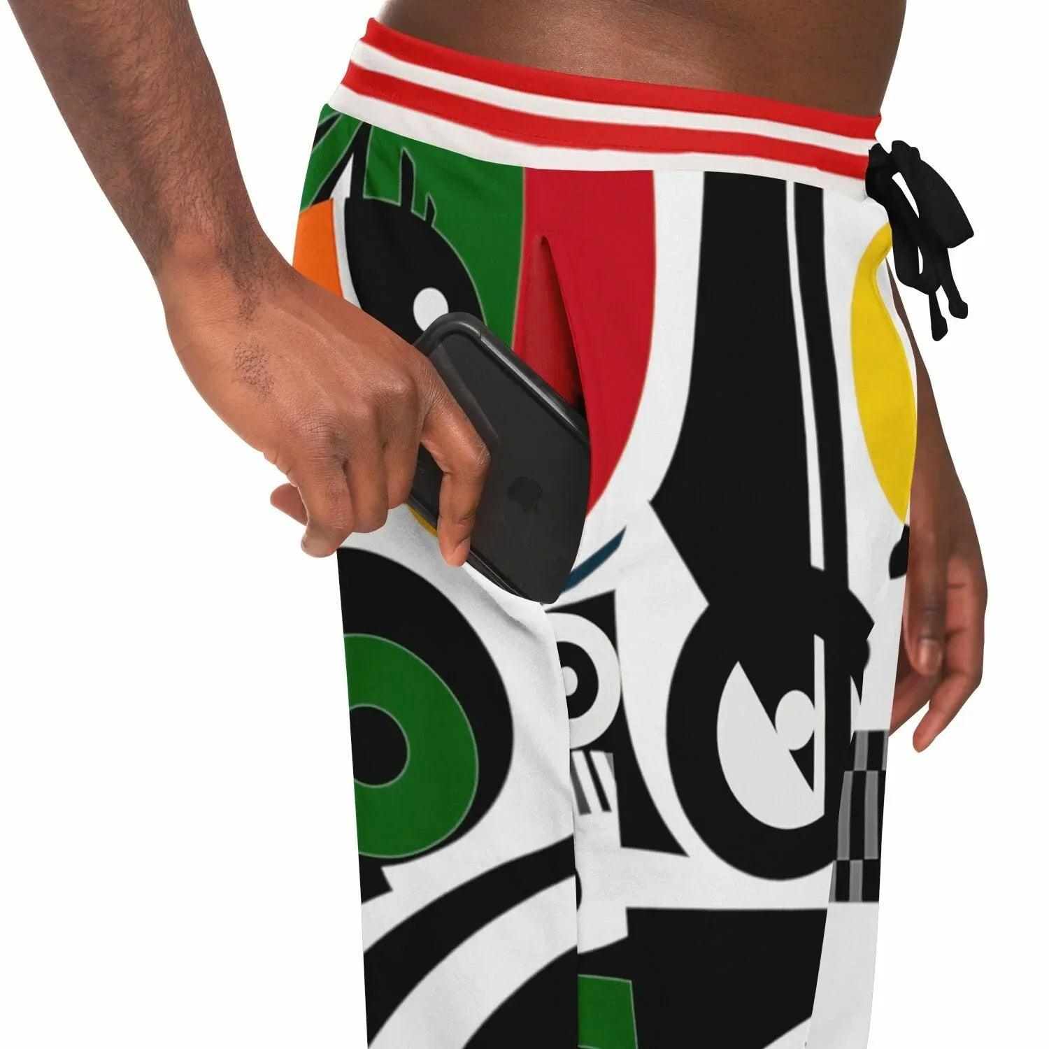 Zebra in African Abstract Eco-Poly Unisex Joggers