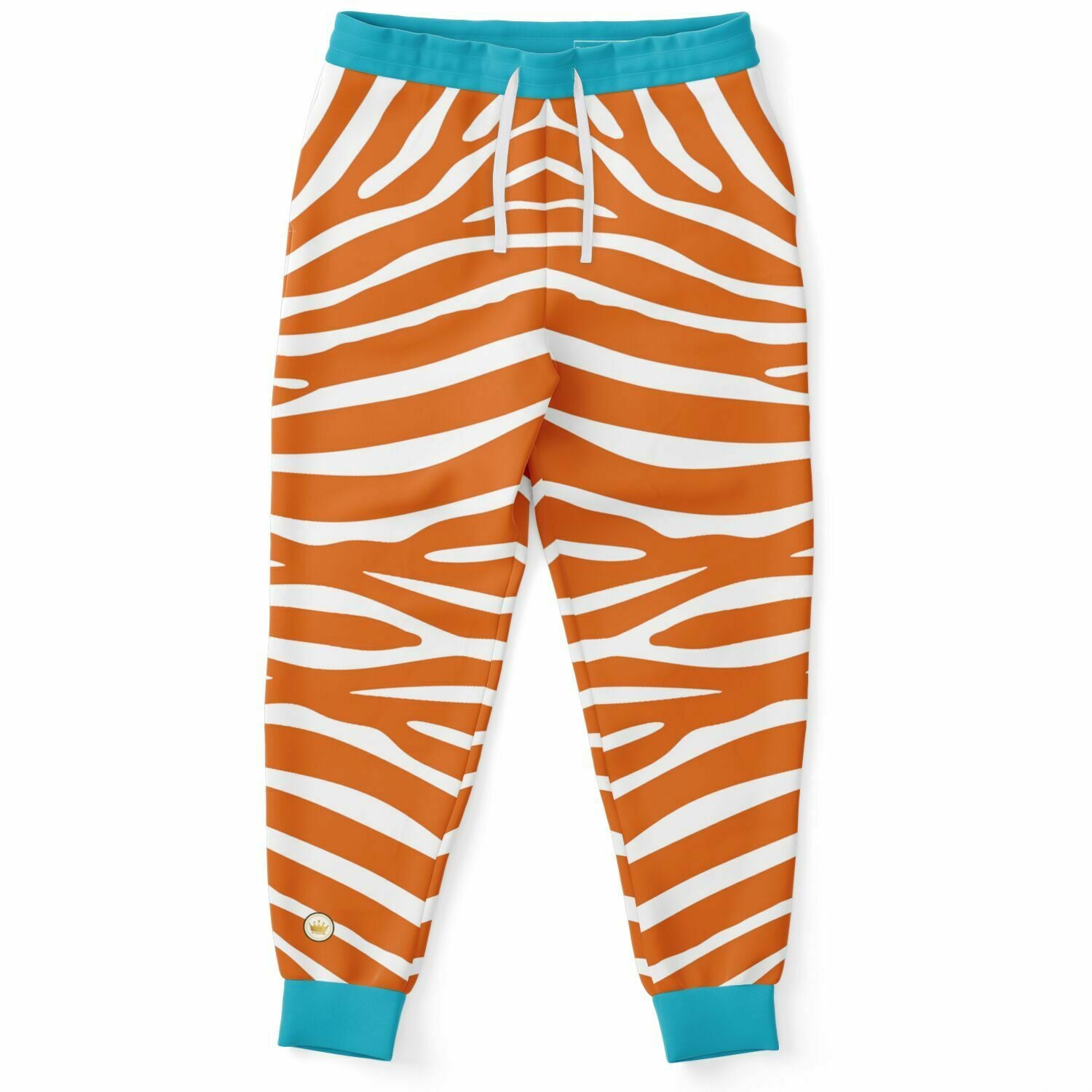 Zebra in Orange Eco-Poly Unisex Joggers