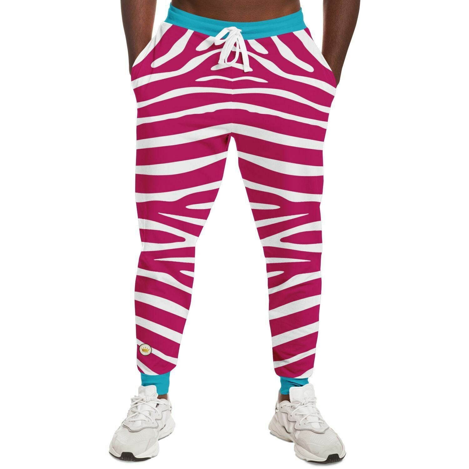 Zebra in Raspberry Eco-Poly Unisex Joggers
