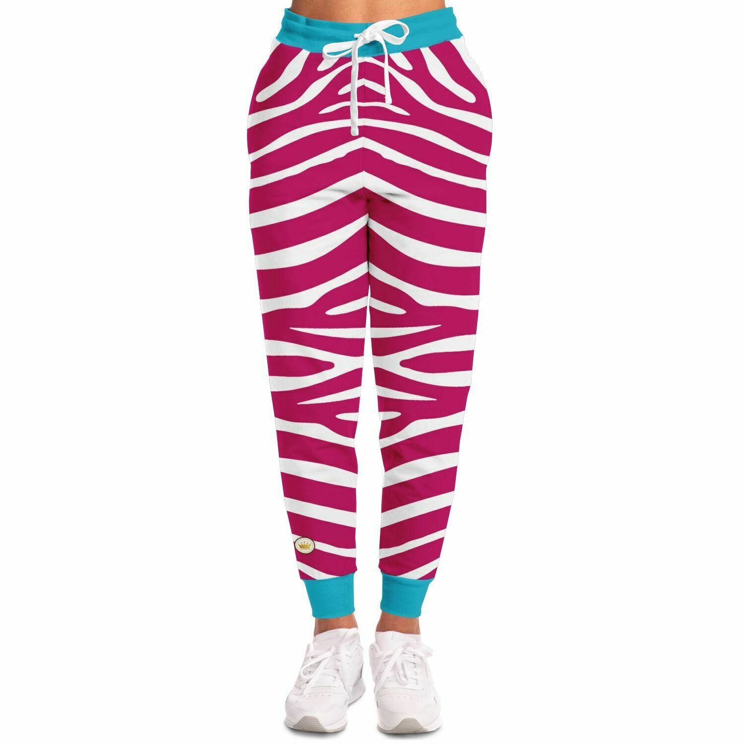 Zebra in Raspberry Eco-Poly Unisex Joggers