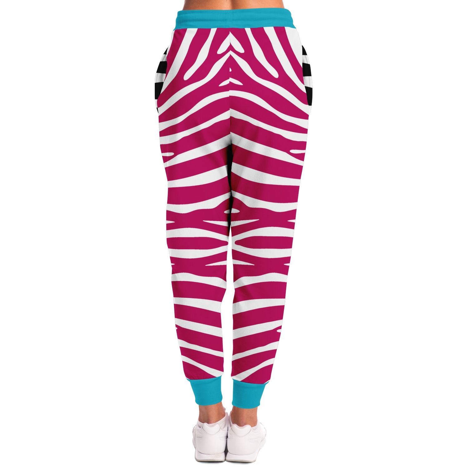 Zebra in Raspberry Eco-Poly Unisex Joggers