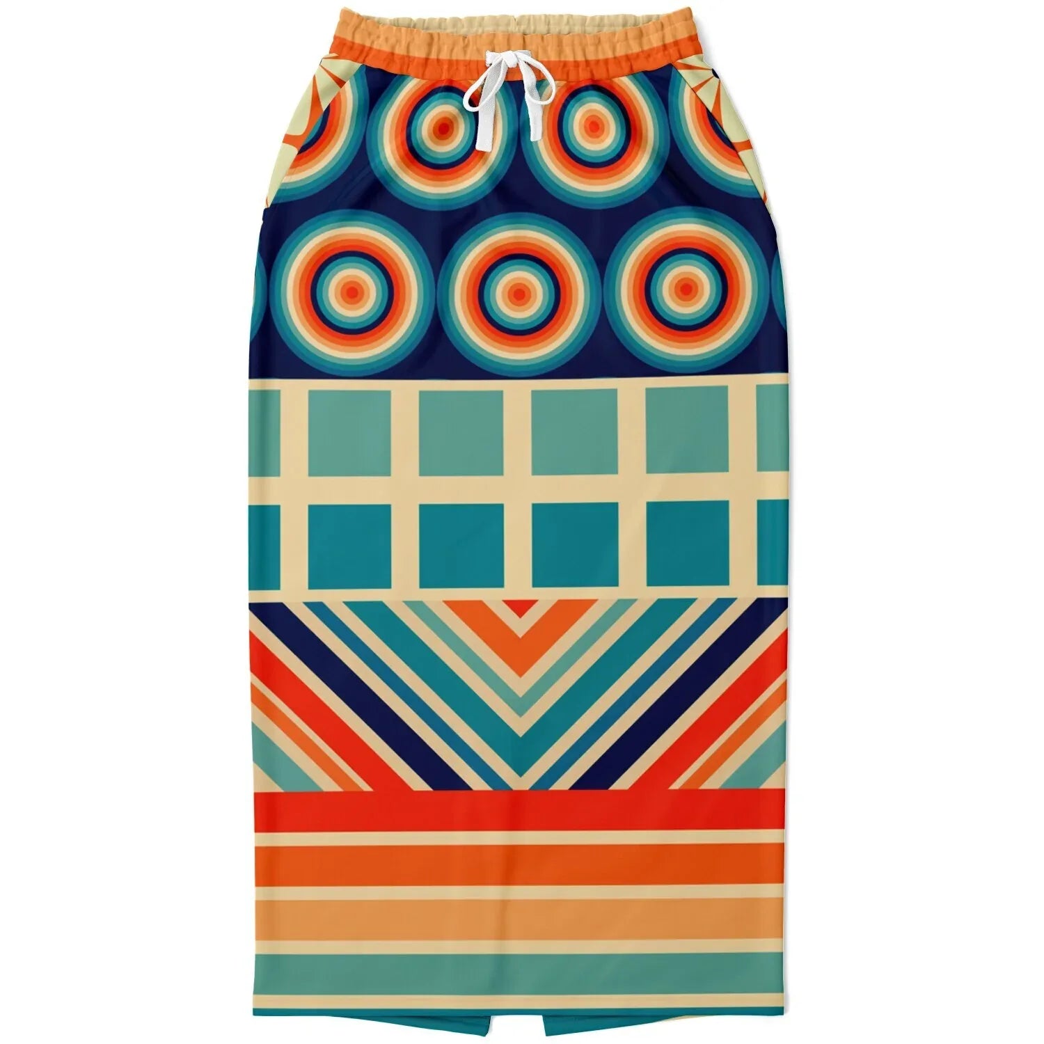 Ziggy Out Retro Eco-Poly Long Pocket Skirt