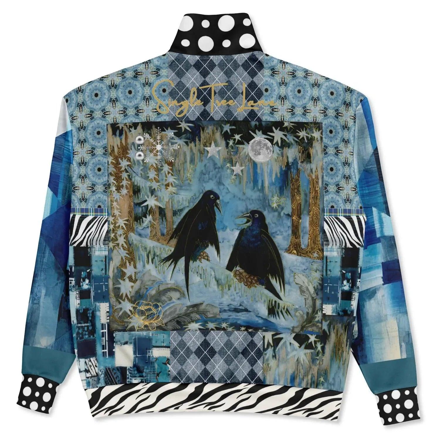 Zima in Frost - Janoszanka - Patchwork Print Heavyweight Oversized Quarter Zip Sweatshirt