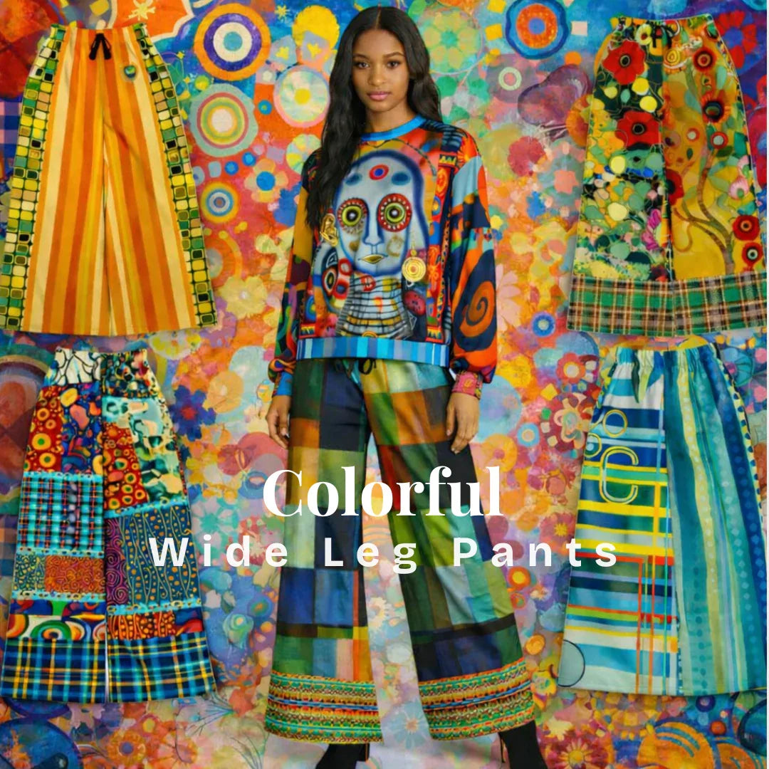 Colorful Wide Leg Pants