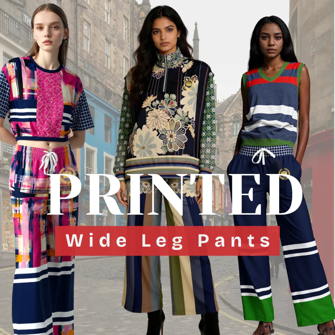 Printed Wide Leg Pants
