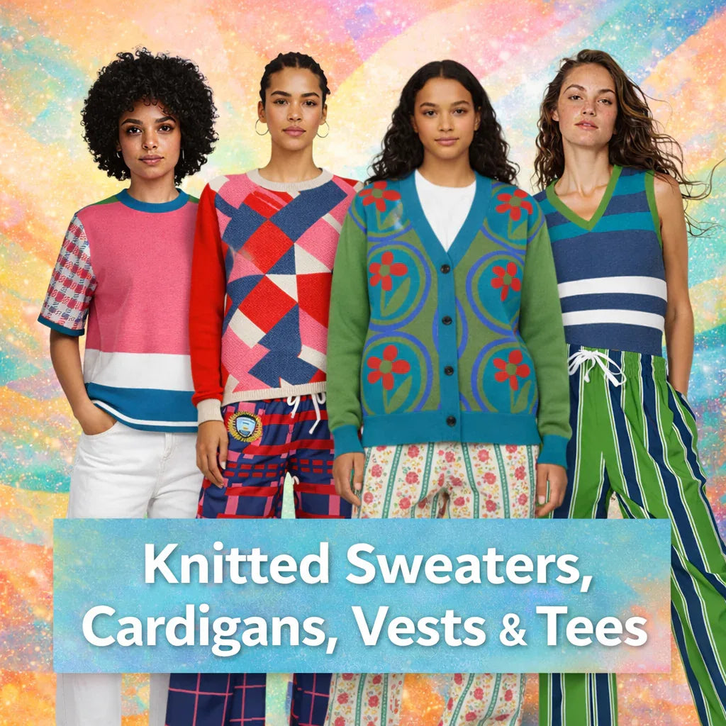 Knitted Sweaters, Cardigans, Vests &amp; Tees