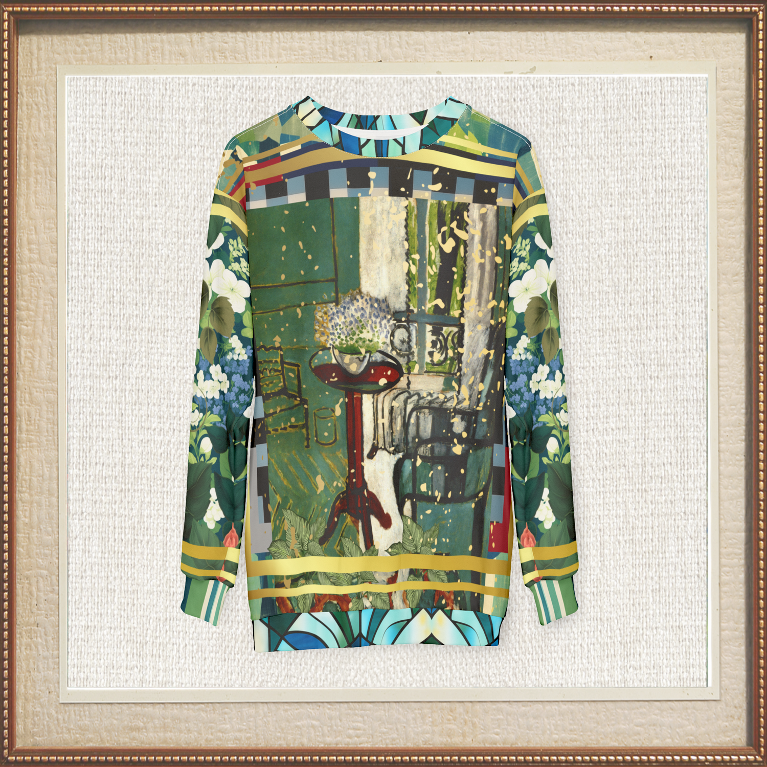 Interior Salon with Forget-Me-Nots