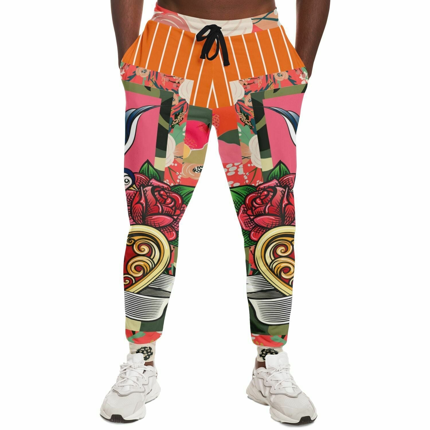 Bright Days Floral Tattoo Camo Eco-Poly Unisex Joggers