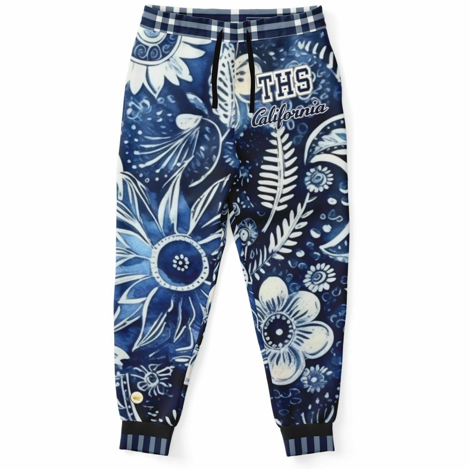 Blue Floral Rhapsody Eco-Poly Unisex Joggers