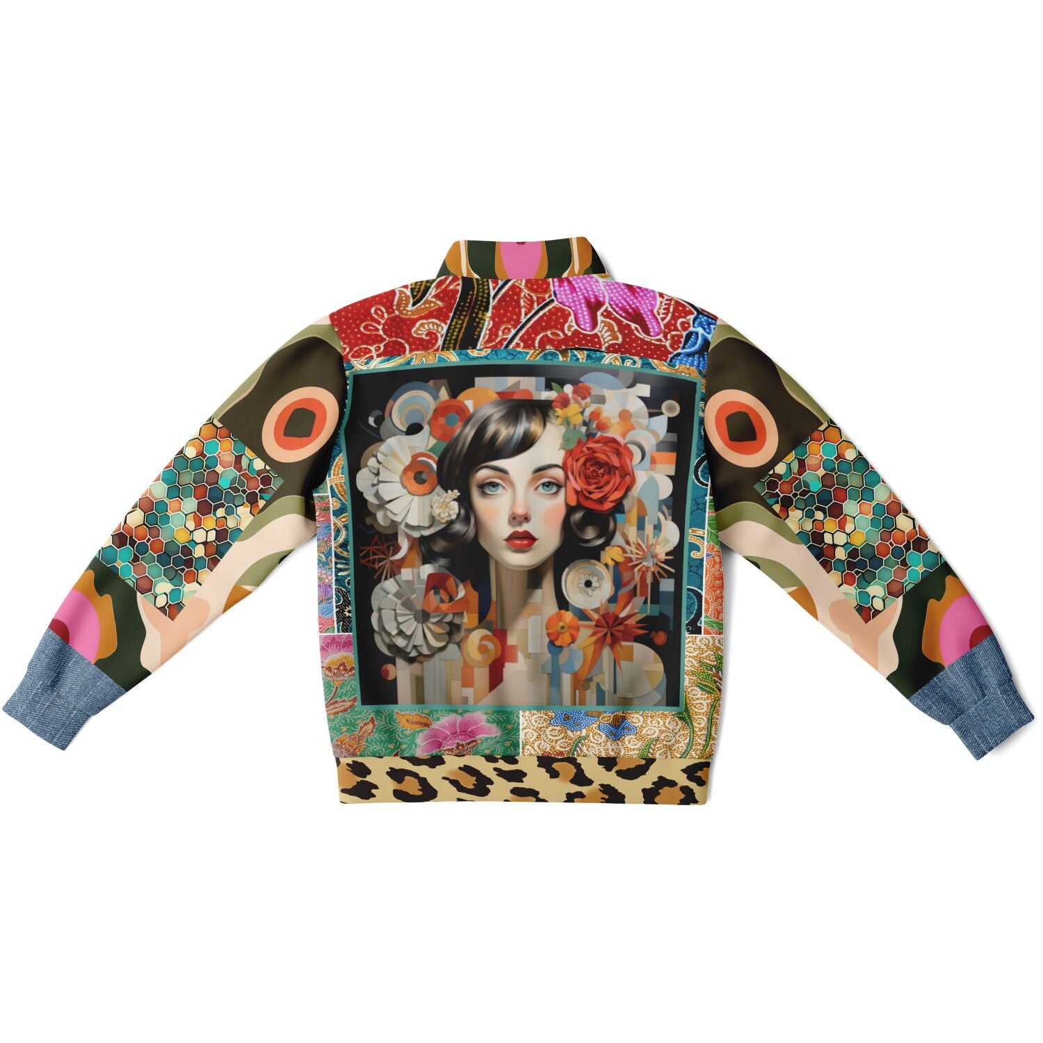 Sweet Clementine Deco Girl Patchwork Eco-Poly Unisex Track Jacket