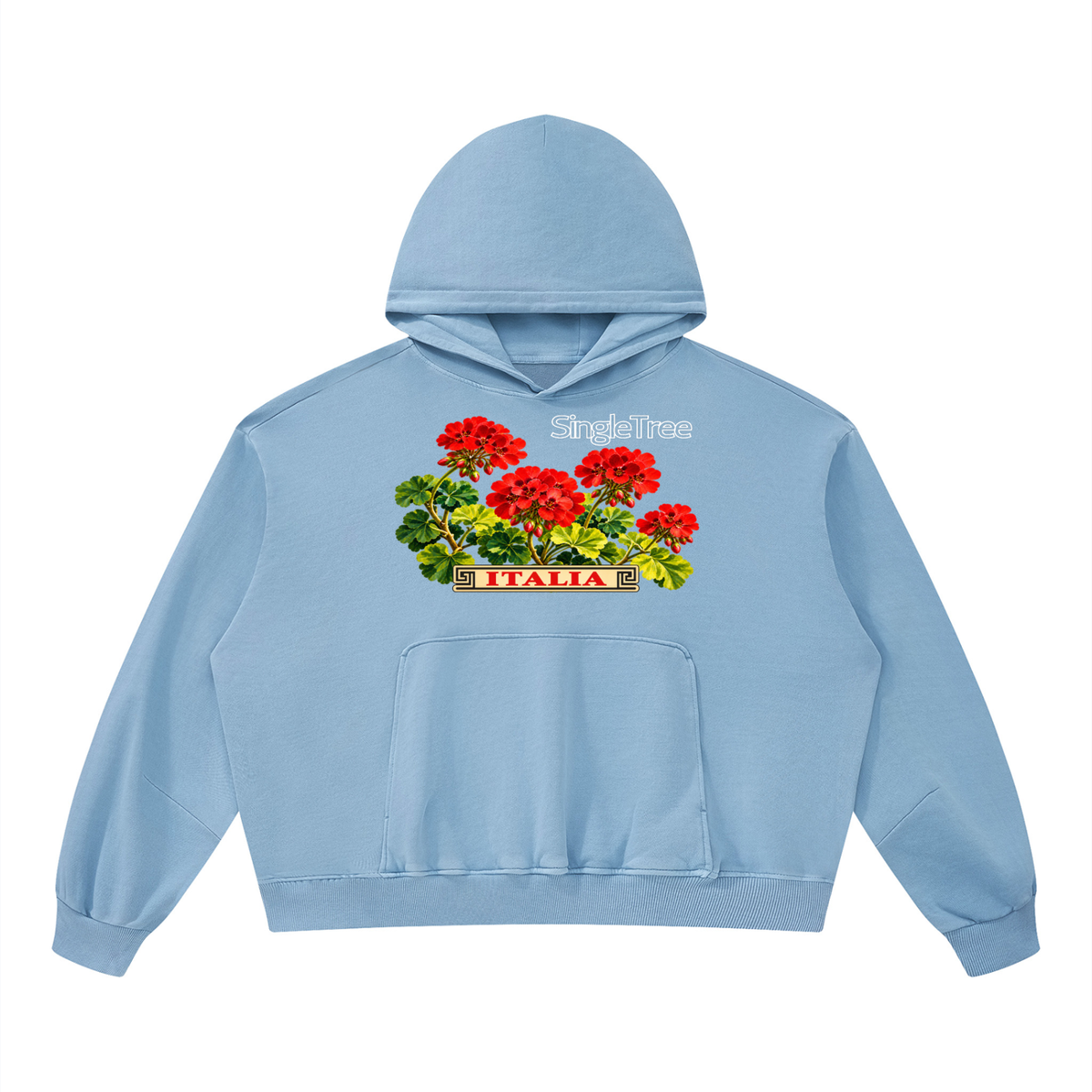 Amalfi in Springtime Unisex Boxy Vintage Washed Hoodie