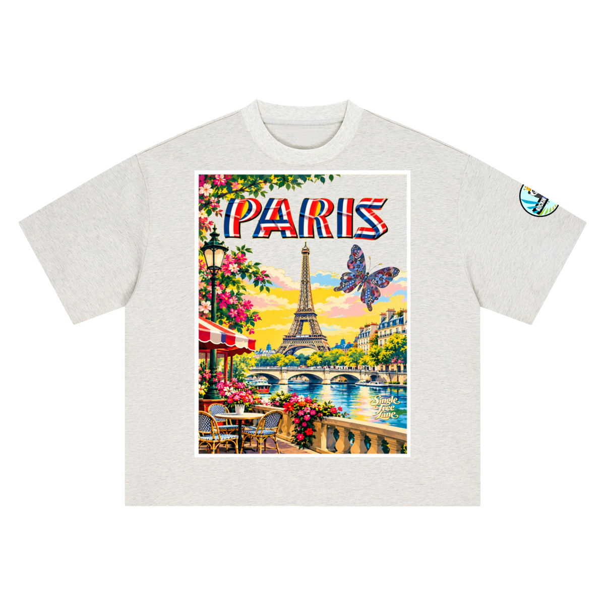 Paris Vive la France Boxy Oversized Unisex T-Shirt