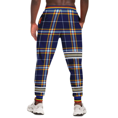 Blue Collegiate Plaid THS Select Eco-Poly Unisex Joggers