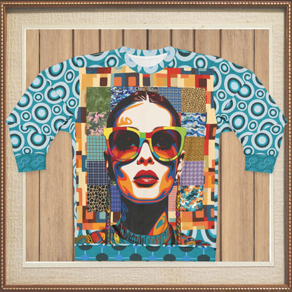 Popstar in Patchwork Fantasy Unisex Sweatshirt (Gold Label)