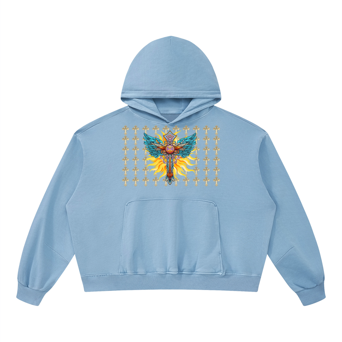 Christ the Redeemer Unisex Boxy Vintage Washed Hoodie