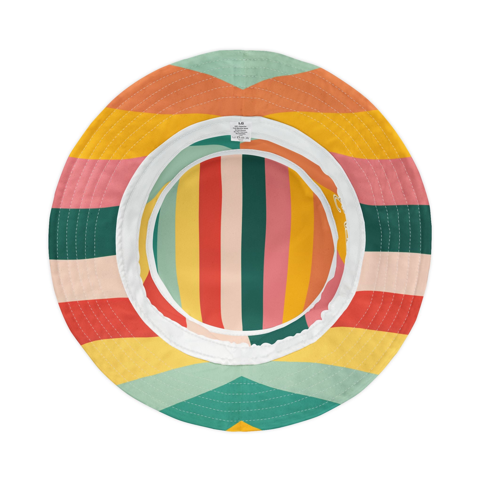 Sun Worshipper in Pastel Stripe Vibrant Bucket Hat