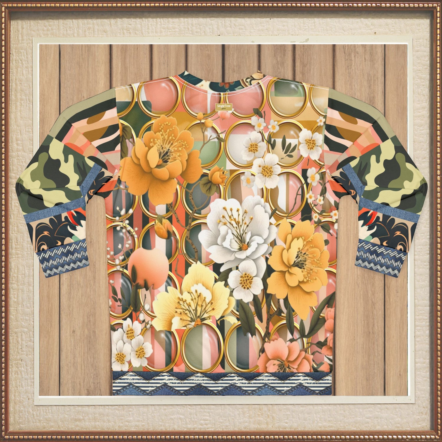 Soul at Peace Asian Floral Unisex Sweatshirt (Gold Label)