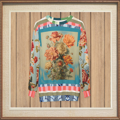 Blossoms in Reverie Floral Print Unisex Sweatshirt (Gold Label)