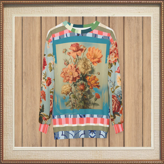 Blossoms in Reverie Floral Print Unisex Sweatshirt (Gold Label)