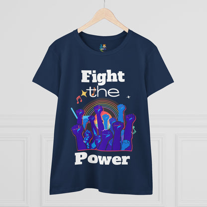 T-Shirt - Fight the Power Hands Raised High Graphic Women&