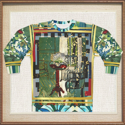 Interior Salon with Forget-Me-Nots Unisex Sweatshirt (Gold Label)