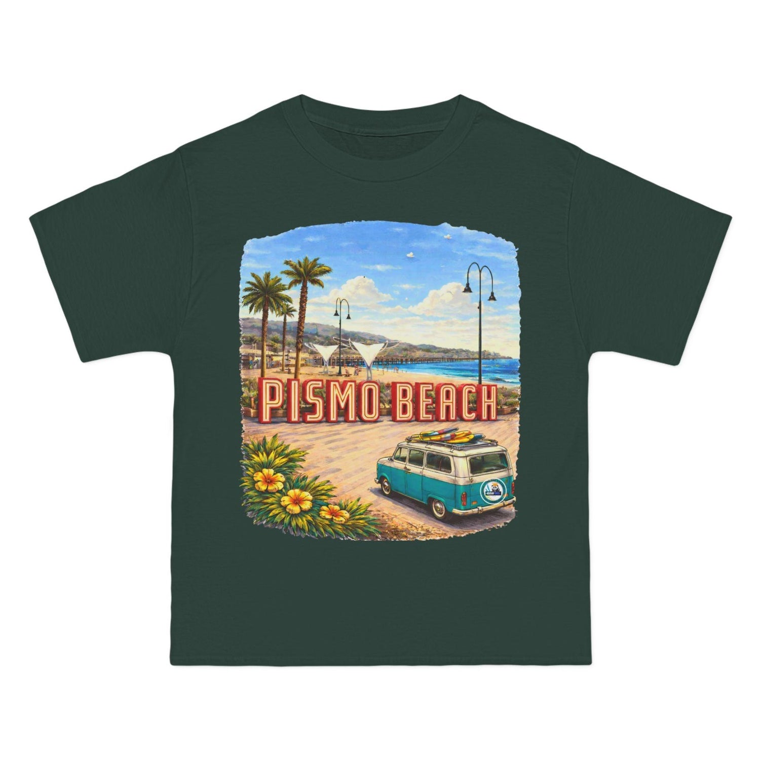 Welcome to Pismo Beach - Hippie Bus Edition - Heavyweight Tee