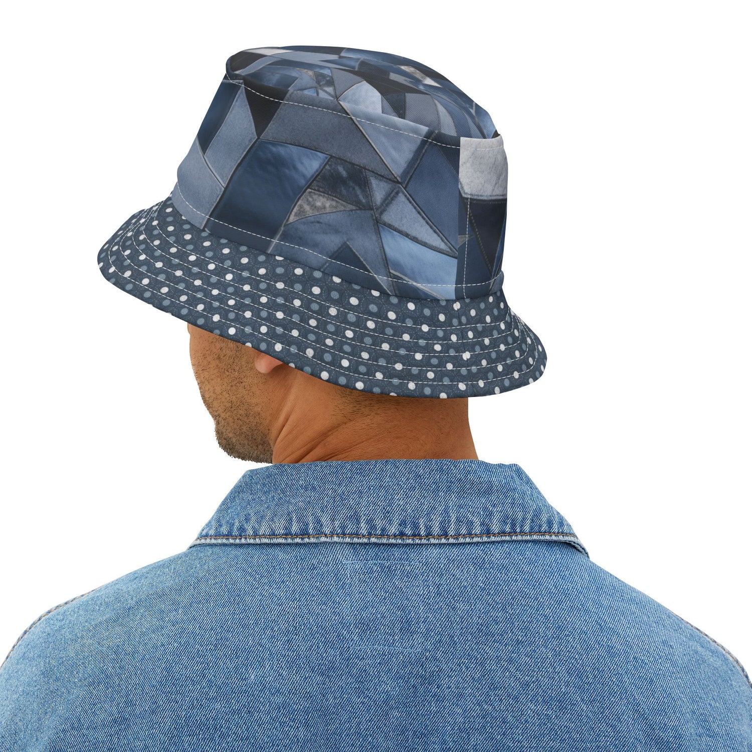 Dotted Indigo Kaleidoscope Vibrant Bucket Hat