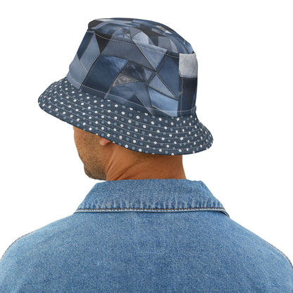 Dotted Indigo Kaleidoscope Vibrant Bucket Hat