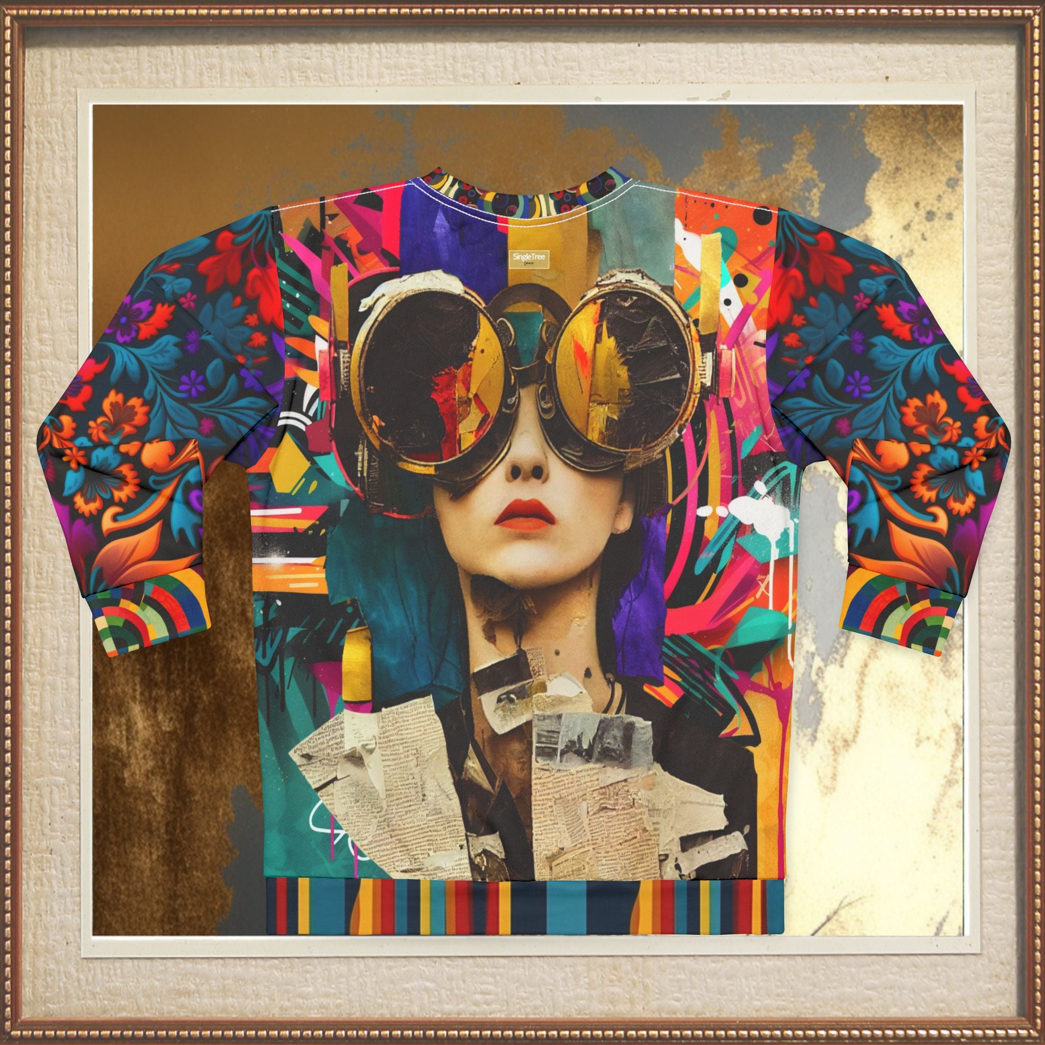 Bug Eyes McGee Steampunk Girl Unisex Sweatshirt (Gold Label)