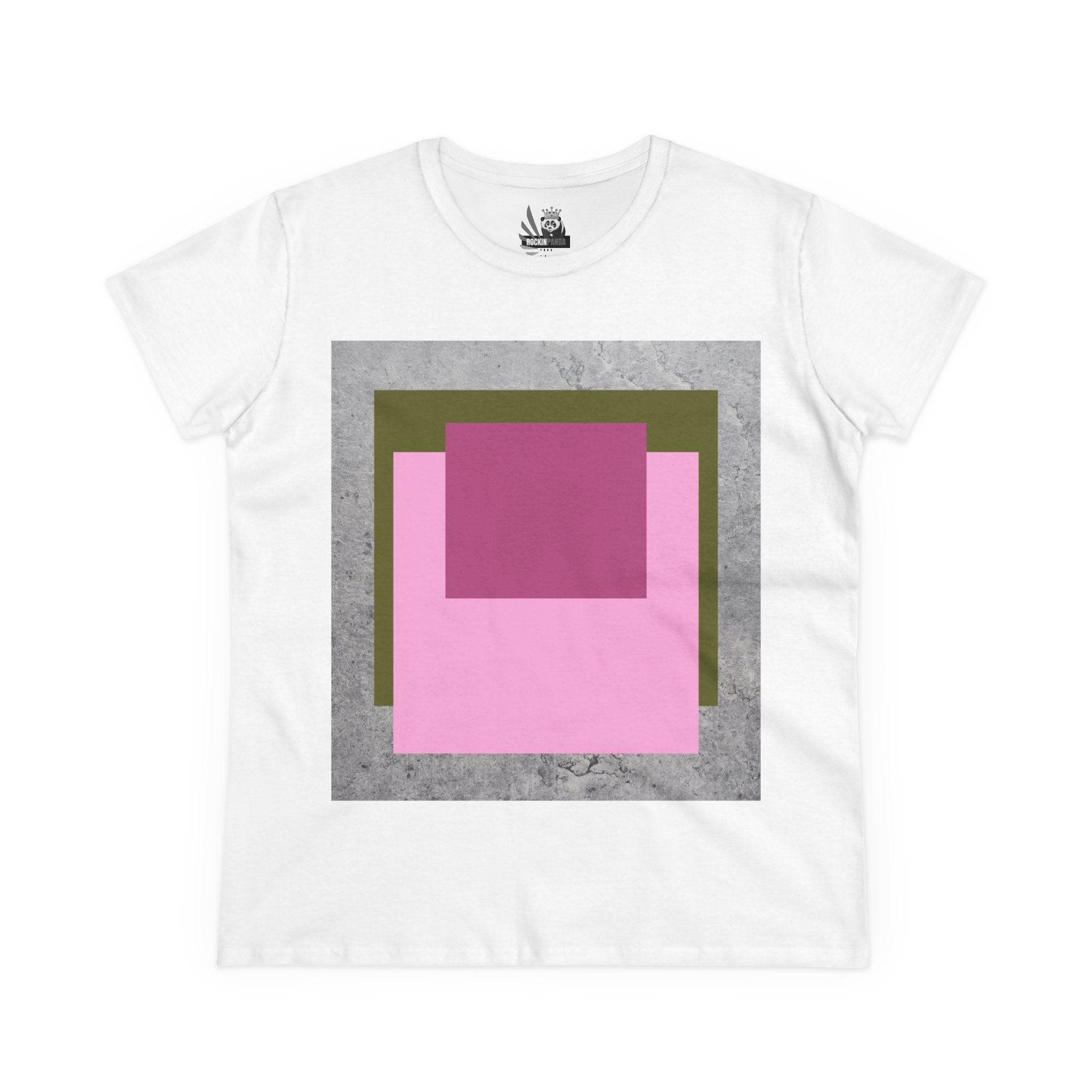 T-Shirt - Pink Rose Granny Quadruple Square Women&