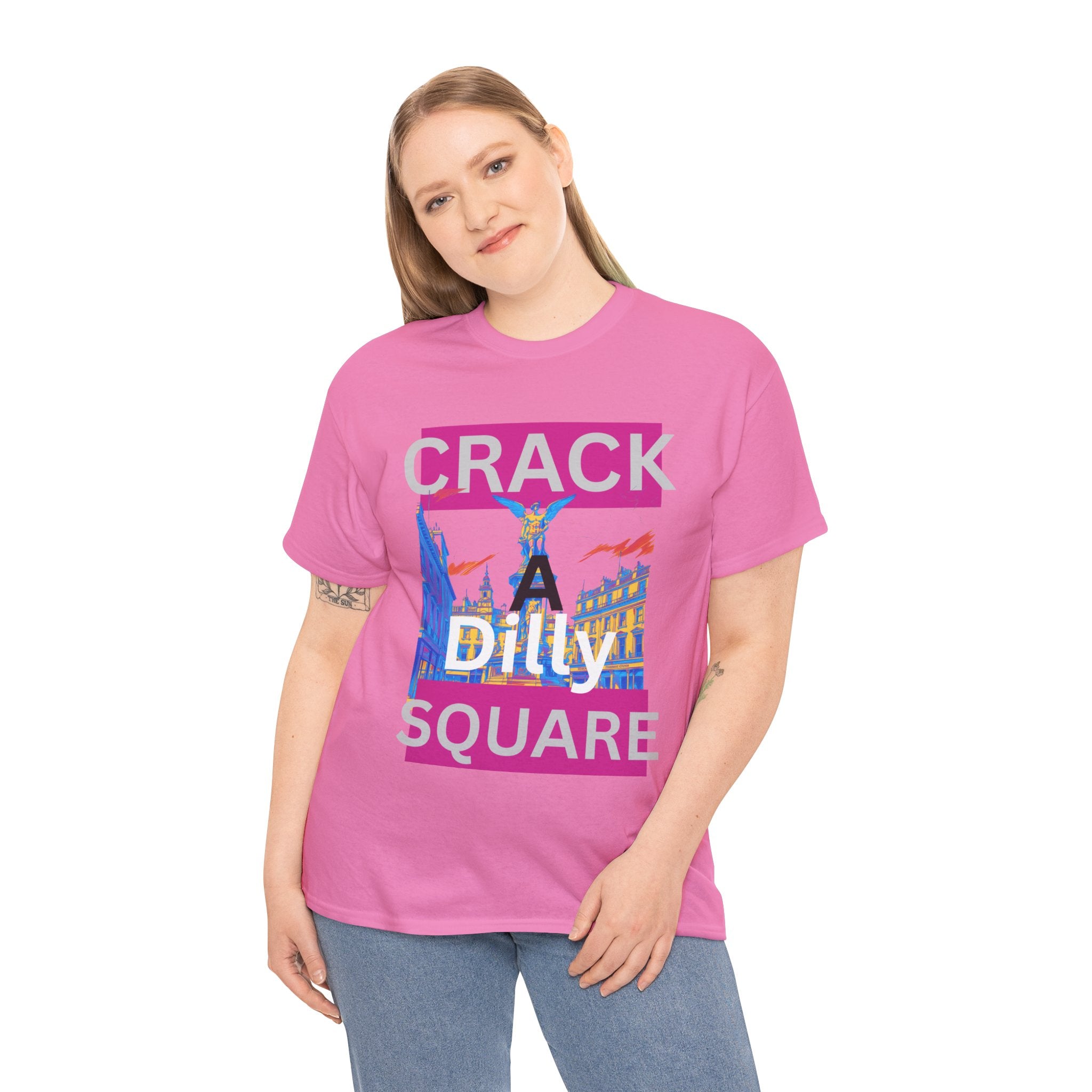 Crack-a-Dilly Square London United Kingdom Funny Heavyweight Tee