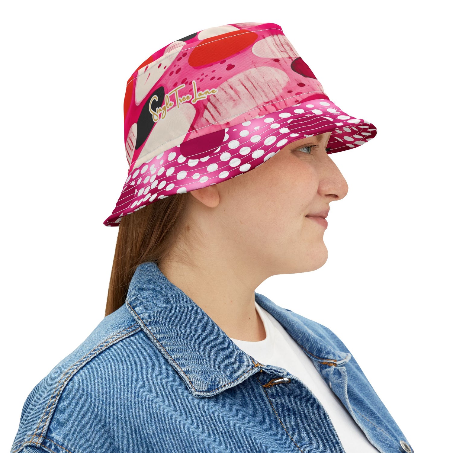 Give Me Strength in Abstract Polka Dot Vibrant Bucket Hat