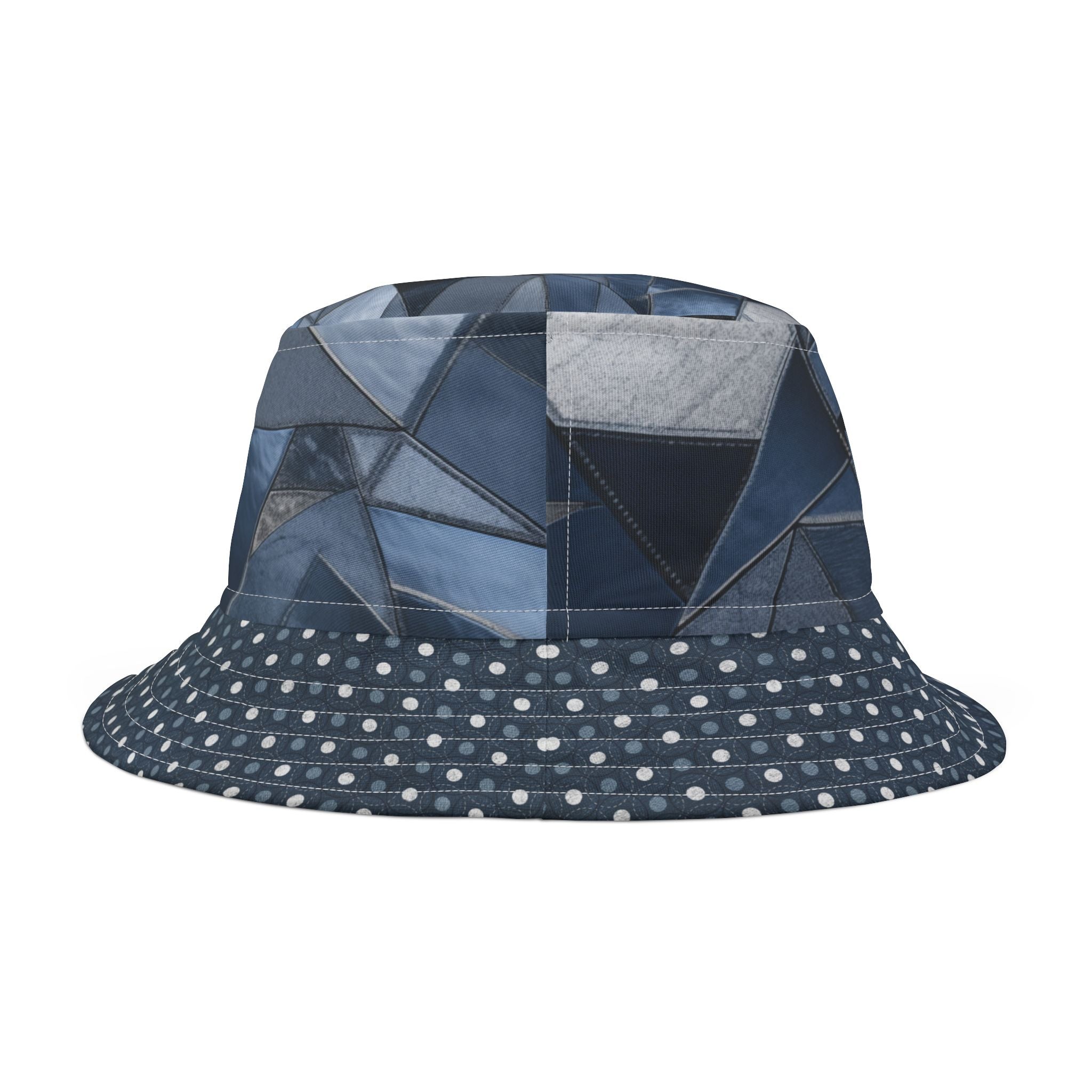 Dotted Indigo Kaleidoscope Vibrant Bucket Hat