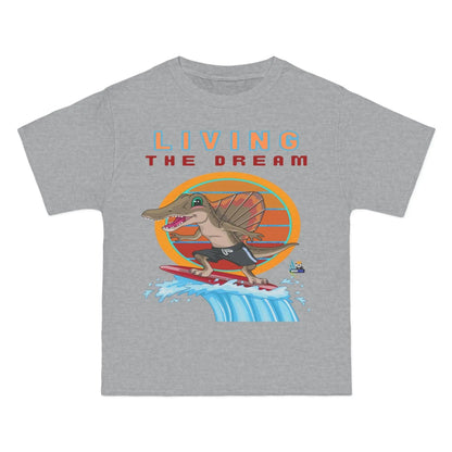 Living the Dream Dinosaur Surfer Heavyweight Tee