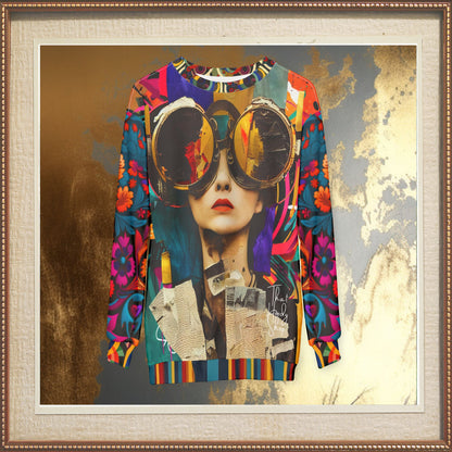 Bug Eyes McGee Steampunk Girl Unisex Sweatshirt (Gold Label)