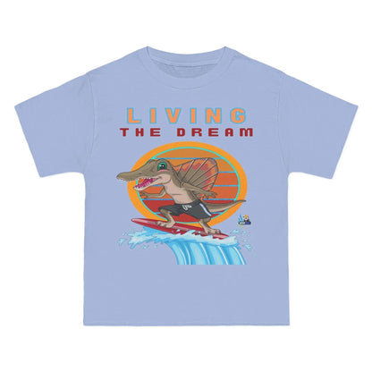 Living the Dream Dinosaur Surfer Heavyweight Tee
