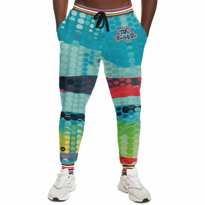 Blue Currents Abstract Wave Eco-Poly Unisex Joggers
