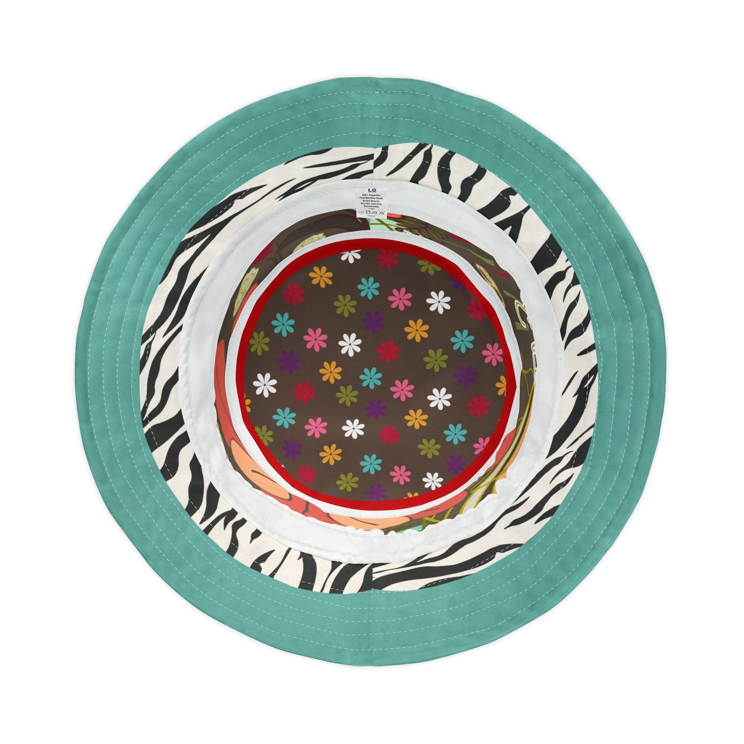 Partridge in a Pear Tree Hippie Floral Vibrant Bucket Hat