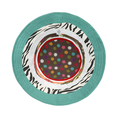 Partridge in a Pear Tree Hippie Floral Vibrant Bucket Hat