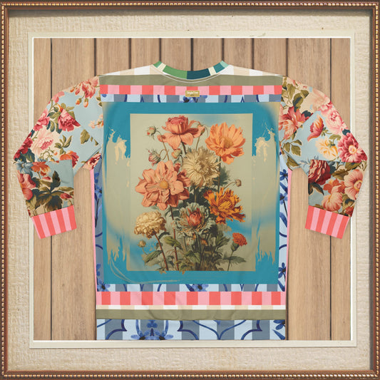 Blossoms in Reverie Floral Print Unisex Sweatshirt (Gold Label)