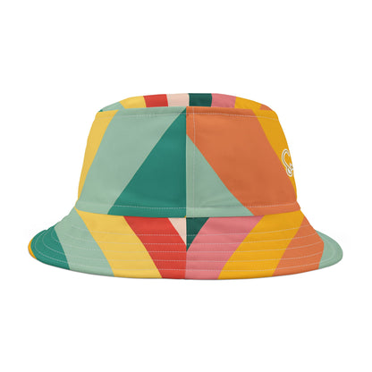 Sun Worshipper in Pastel Stripe Vibrant Bucket Hat