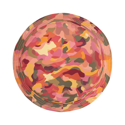 Orange Crush Groove Abstract Camo Vibrant Bucket Hat