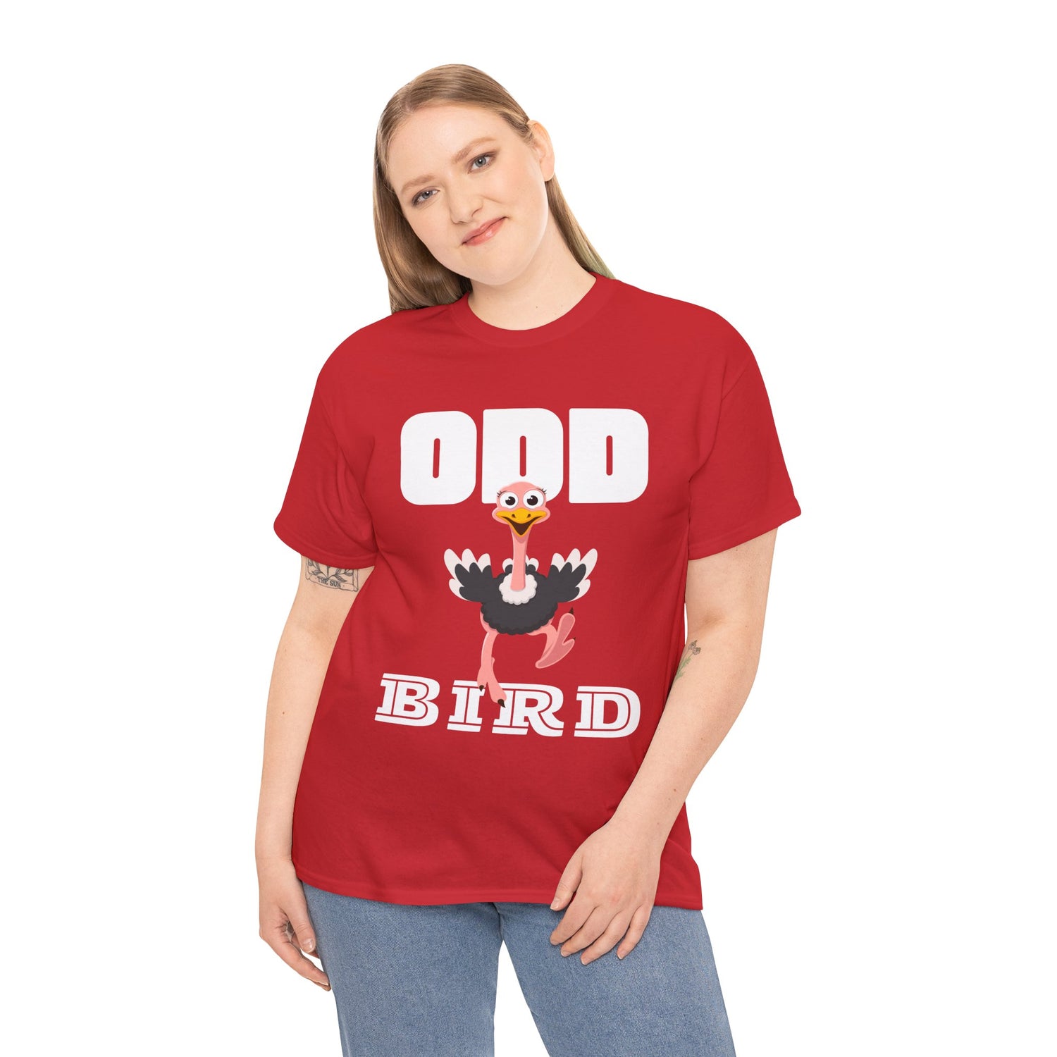 Plain Odd Bird Ostrich Heavyweight Unisex Tee