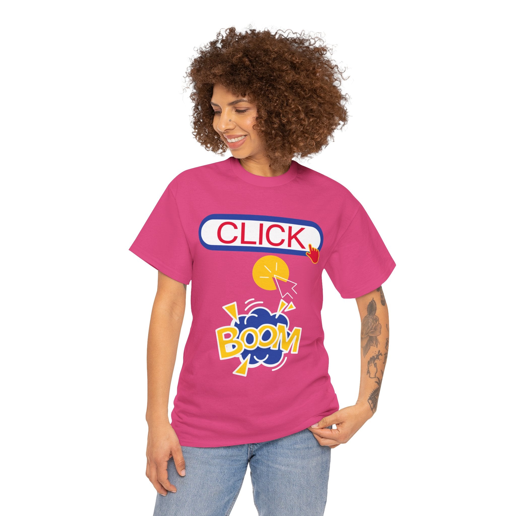 Click Click Boom Heavyweight Unisex Tee