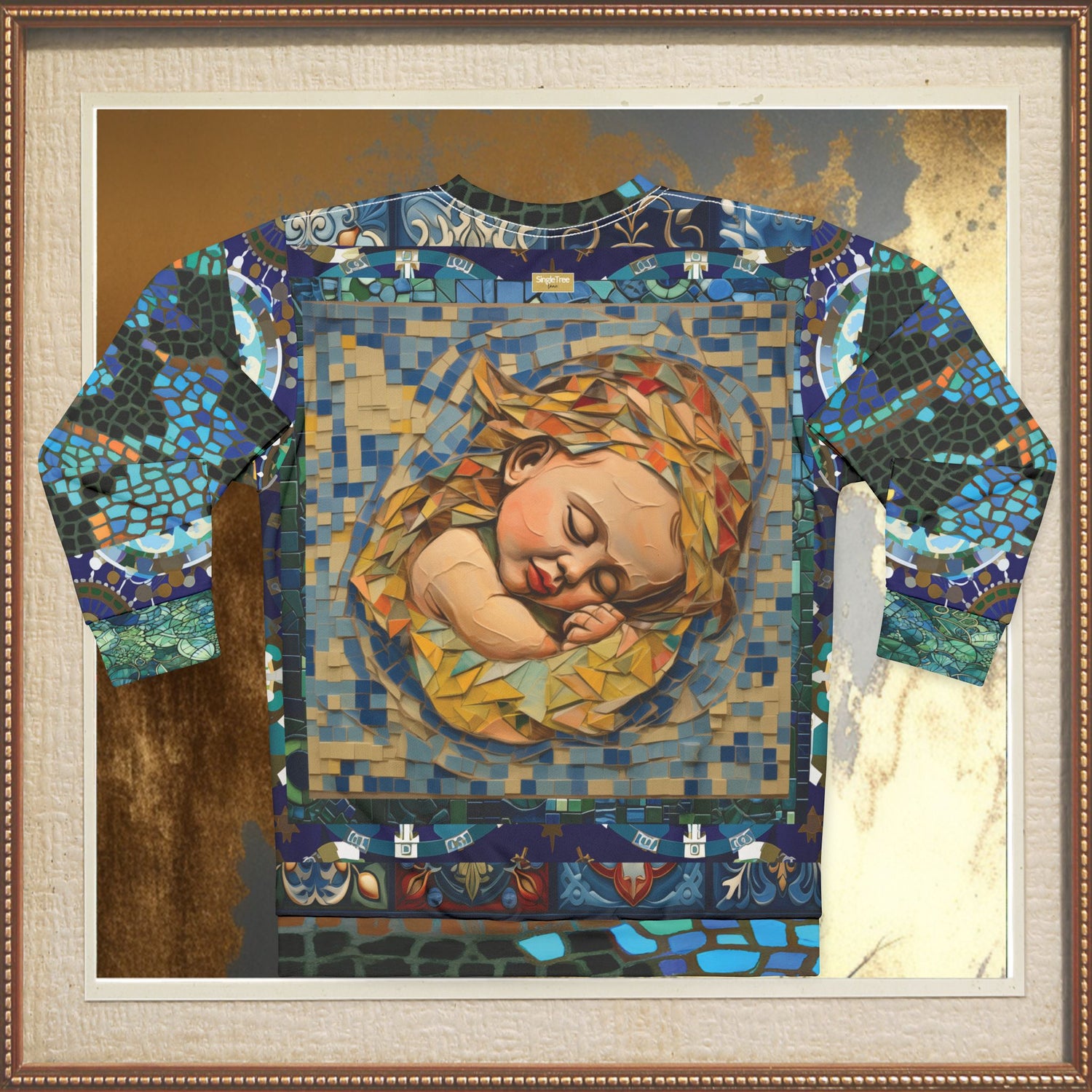 Babe in Arms Abstract Mosaic Unisex Sweatshirt (Gold Label)